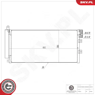 Condenser, air conditioning Fiat LINEA