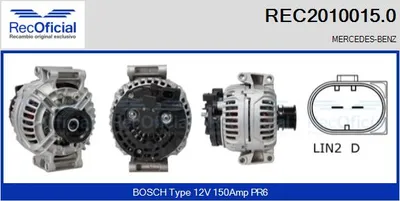 Alternator Mercedes-Benz C-CLASS · Mercedes-Benz GLK-CLASS