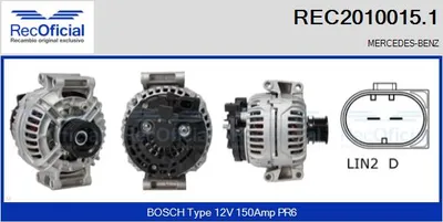 Alternator Mercedes-Benz C-CLASS · Mercedes-Benz GLK-CLASS