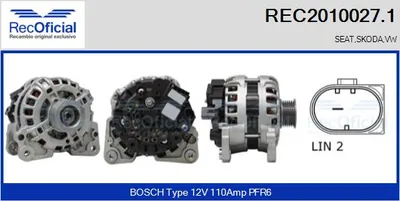 Alternator Seat IBIZA IV · Seat IBIZA IV SC · Vw POLO V