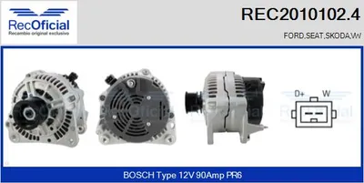 Alternator Seat CORDOBA · Seat TOLEDO I · Vw PASSAT B3/B4