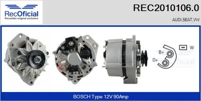 Alternator Audi 80 B4 Saloon · Audi 80 B4 Avant · Audi 100 C3 Saloon