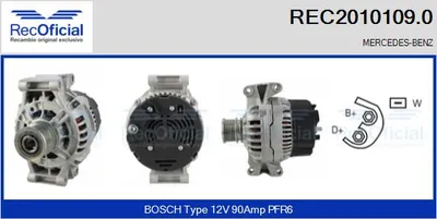 Alternator Mercedes-Benz C-CLASS · Mercedes-Benz SPRINTER 2-t Platform/Chassis · Mercedes-Benz VITO Bus