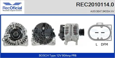 Alternator Seat CORDOBA · Vw TRANSPORTER T4 Bus · Seat IBIZA II
