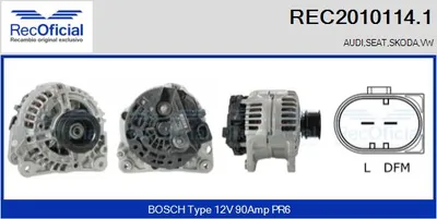 Alternator Seat CORDOBA · Vw TRANSPORTER T4 Bus · Seat IBIZA II
