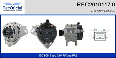 Alternator Audi 100 C3 Avant · Audi 90 B3 · Seat CORDOBA