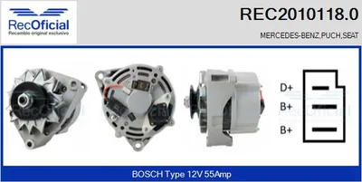 Alternator Mercedes-Benz 123 Coupe · Mercedes-Benz 123 T-Model · Mercedes-Benz 190