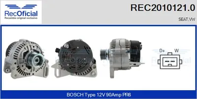 Alternator Seat CORDOBA · Seat TOLEDO I · Vw PASSAT B3/B4