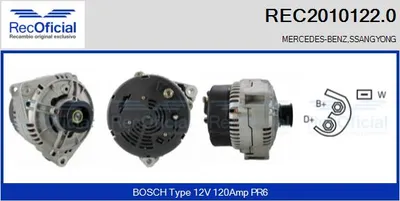 Alternator Mercedes-Benz SL · Mercedes-Benz S-CLASS · Mercedes-Benz T1 Bus