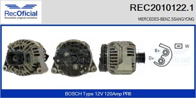 Alternator Mercedes-Benz SL · Mercedes-Benz S-CLASS · Mercedes-Benz T1 Bus