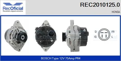 Alternator Honda CIVIC VI Fastback · Honda CIVIC VI Hatchback · Honda CIVIC VI Saloon