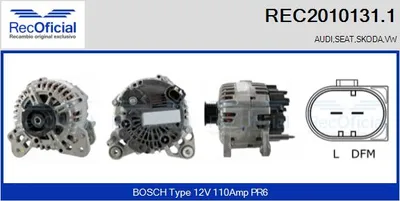Alternator Vw POLO IV · Seat IBIZA III · Vw TOURAN