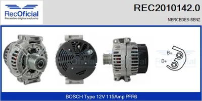 Alternator Mercedes-Benz C-CLASS · Mercedes-Benz SPRINTER 2-t Platform/Chassis · Mercedes-Benz E-CLASS