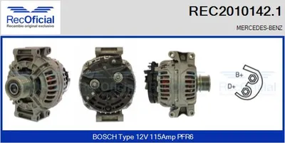 Alternator Mercedes-Benz C-CLASS · Mercedes-Benz SPRINTER 2-t Platform/Chassis · Mercedes-Benz E-CLASS