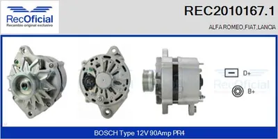 Alternator Fiat CROMA · Lancia DEDRA · Lancia DELTA II
