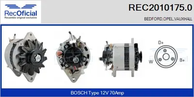 Alternator Opel REKORD E Estate · Opel REKORD E · Opel SENATOR A