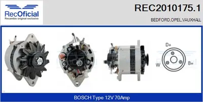 Alternator Opel REKORD E Estate · Opel REKORD E · Opel SENATOR A