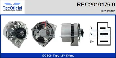 Alternator Alfa Romeo 33 · Alfa Romeo 33 Sportwagon · Alfa Romeo ALFASUD Sprint