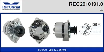 Alternator Vw TRANSPORTER T3 Van · Vw TRANSPORTER T3 Platform/Chassis · Vw TRANSPORTER T3 Bus