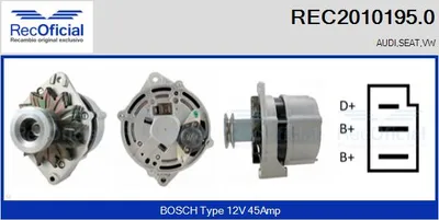 Alternator Vw JETTA I · Audi 80 B2 Saloon · Vw SCIROCCO