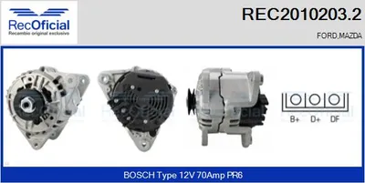 Alternator Ford FIESTA IV · Mazda 121 III · Ford FIESTA Box Body/MPV