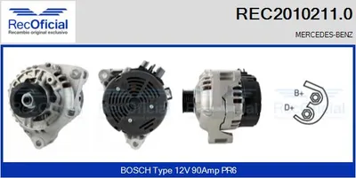 Alternator Mercedes-Benz E-CLASS · Mercedes-Benz E-CLASS T-Model · Mercedes-Benz SLK