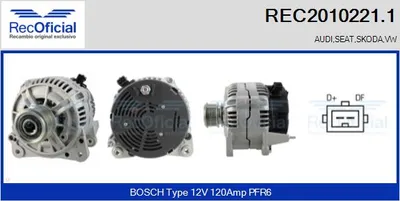 Alternator Vw SHARAN · Audi A3 · Seat ALHAMBRA