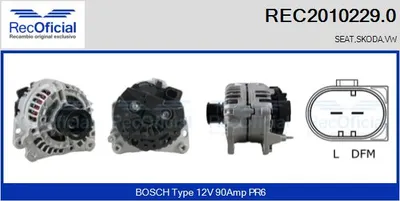Alternator Seat CORDOBA · Vw TRANSPORTER T4 Bus · Seat IBIZA II