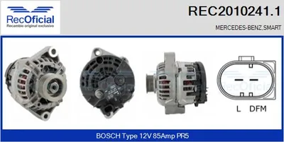 Alternator Smart CABRIO · Smart CITY-COUPE · Smart FORTWO Coupe