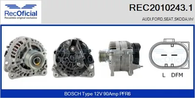 Alternator Seat CORDOBA · Seat IBIZA II · Vw SHARAN