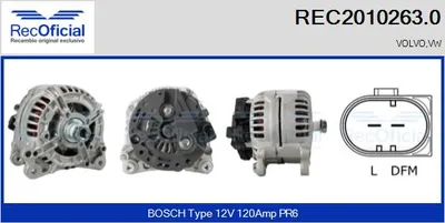 Alternator Vw TRANSPORTER T4 Bus · Vw TRANSPORTER T4 Van · Vw TRANSPORTER T4 Platform/Chassis (70E, 70L, 70M, 7DE, 7DL, 7D
