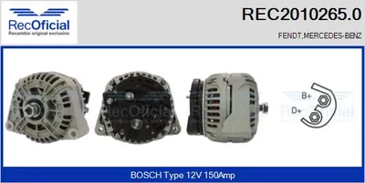 Alternator Mercedes-Benz VITO Bus · Mercedes-Benz VITO Van · Mercedes-Benz V-CLASS