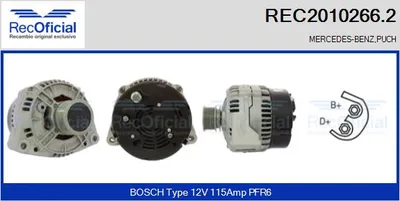 Alternator Mercedes-Benz S-CLASS · Mercedes-Benz G-CLASS · Mercedes-Benz T1 Bus