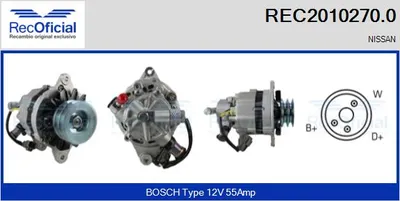 Alternator Nissan TRADE Van · Nissan TRADE Platform/Chassis