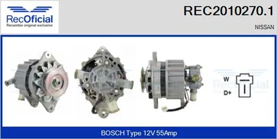 Alternator Nissan TRADE Van · Nissan TRADE Platform/Chassis