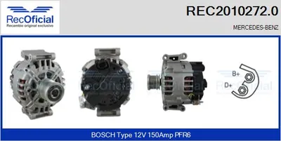 Alternator Mercedes-Benz SPRINTER 2-t Platform/Chassis · Mercedes-Benz VITO Bus · Mercedes-Benz SPRINTER 2-t Van
