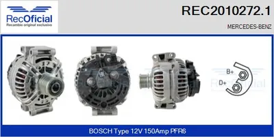 Alternator Mercedes-Benz SPRINTER 2-t Platform/Chassis · Mercedes-Benz VITO Bus · Mercedes-Benz SPRINTER 2-t Van
