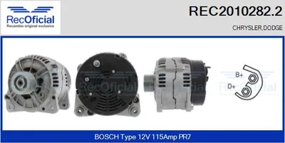 Alternator Chrysler VOYAGER / GRAND VOYAGER III · Dodge CARAVAN