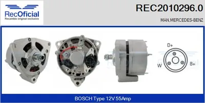 Alternator Mercedes-Benz T2/L Van · Mercedes-Benz T2/L Platform/Chassis