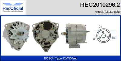 Alternator Mercedes-Benz T2/L Van · Mercedes-Benz T2/L Platform/Chassis