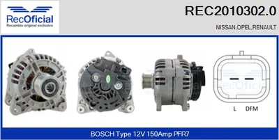 Alternator Opel KADETT D · Opel REKORD E Estate · Opel REKORD E