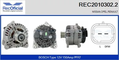 Alternator Opel KADETT D · Opel REKORD E Estate · Opel REKORD E