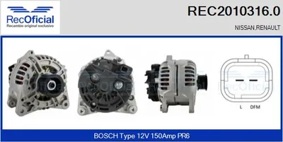Alternator Renault LAGUNA I Grandtour · Renault MASTER II Van · Renault MASTER II Platform/Chassis