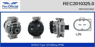 Alternator Mercedes-Benz SPRINTER 3-t Bus · Mercedes-Benz SPRINTER 3-t Van · Mercedes-Benz SPRINTER 3-t Platform/Chassis