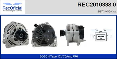 Alternator Seat CORDOBA · Seat TOLEDO I · Vw PASSAT B3/B4