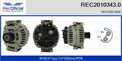 Alternator Mercedes-Benz SPRINTER 2-t Platform/Chassis · Mercedes-Benz SPRINTER 2-t Van · Mercedes-Benz SPRINTER 2-t Bus