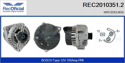 Alternator Mercedes-Benz SL · Mercedes-Benz CLK · Mercedes-Benz CLK Convertible