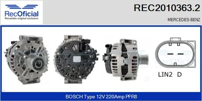 Alternator Mercedes-Benz M-CLASS · Mercedes-Benz S-CLASS · Mercedes-Benz R-CLASS