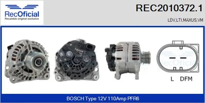 Alternator Ldv MAXUS Bus · Ldv MAXUS Van · Lti TX