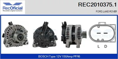 Alternator Ford GALAXY II · Ford S-MAX · Land Rover FREELANDER 2